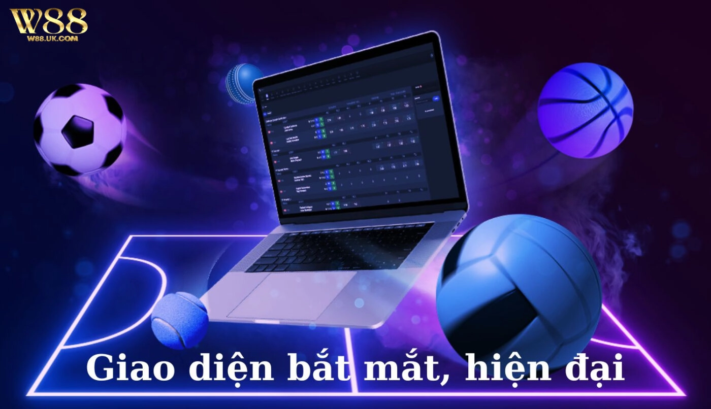 Giao diện W88 không chỉ đẹp mắt mà còn được bố trí hợp lý